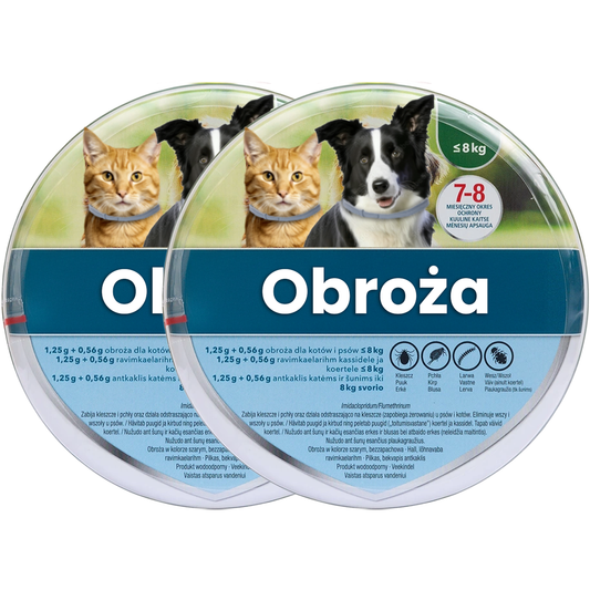 2 obroże przeciw pchłom i kleszczom
